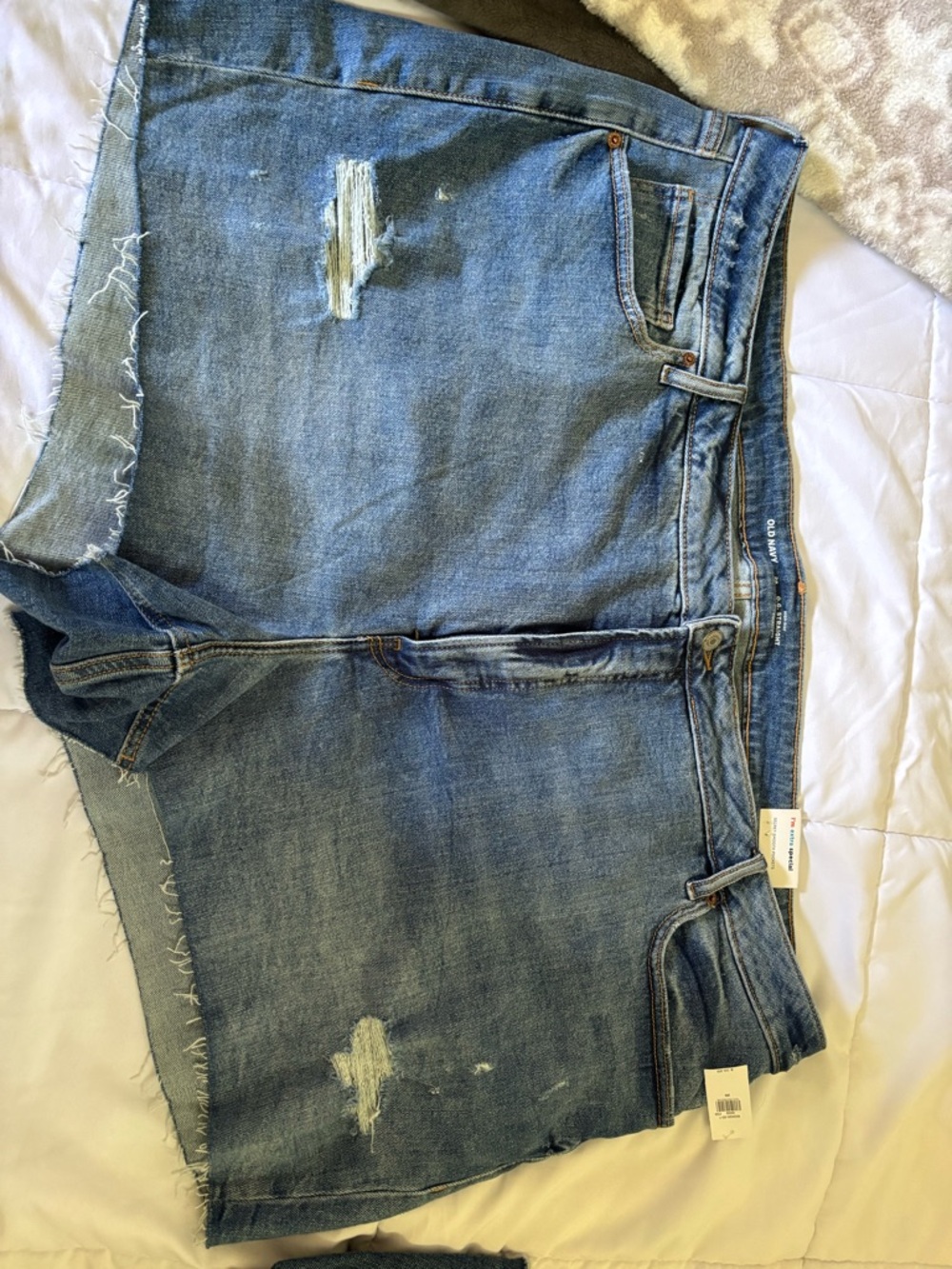 Old Navy Blue Distressed Denim Shorts